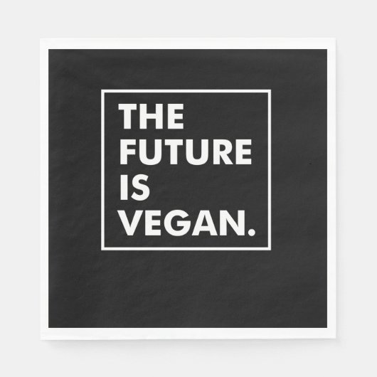 Serviette En Papier The Future Is Vegan (Devant)