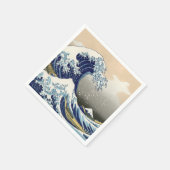 Serviette En Papier The Great Wave of Kanagawa - Katsushika Hokusai (Coin)