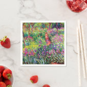 Serviette En Papier The Iris Garden by Claude Monet (En situation)