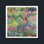 Serviette En Papier The Iris Garden by Claude Monet<br><div class="desc">Le jardin d'Iris à Giverny par Claude Monet. Visitez mon magasin pour un design plus intéressant et plus de choix de couleurs => zazzle.com/colorfulworld*</div>