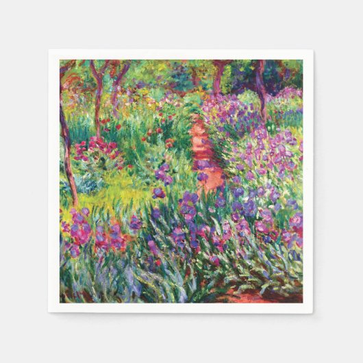 Serviette En Papier The Iris Garden by Claude Monet (Devant)