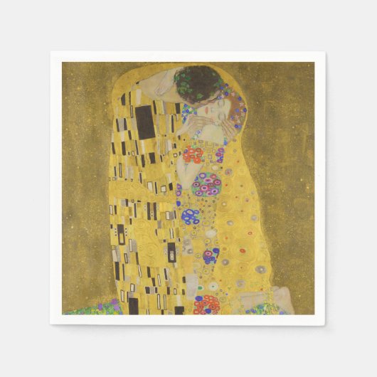 Serviette En Papier The Kiss - Gustav Klimt (Devant)