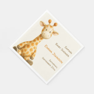 Serviette En Papier The Little Explorer   Safari Friends Baby Shower