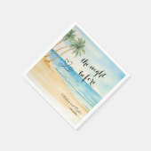 Serviette En Papier The night Before Beach and Palm Trees Wedding (Coin)