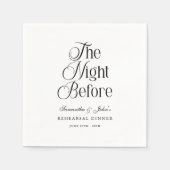 Serviette En Papier The Night Before Modern Elegant Rehearsal Dinner (Devant)