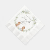 Serviette En Papier Thé Nounours mignon pour deux 2e fête d'anniversai (Coin)