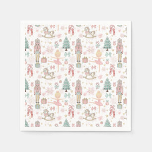Serviette En Papier The Nutcracker Pink Christmas Ballet 1er Anniversa