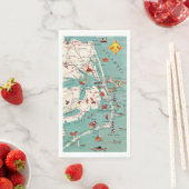 Serviette En Papier The Outer Banks Map (En situation)