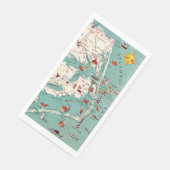Serviette En Papier The Outer Banks Map (Coin)