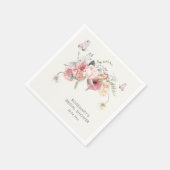 Serviette En Papier Thé Party Boho Floral Fête de Mariage (Coin)