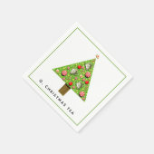 Serviette En Papier Thé party de vacances de Noël (Coin)