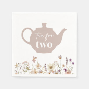 Serviette En Papier Thé pour deux fleurs