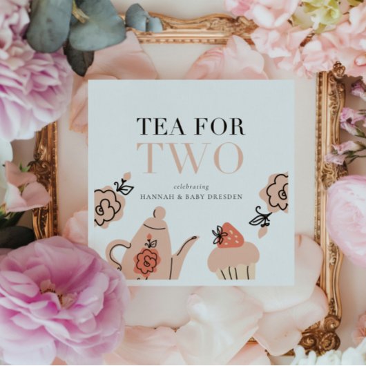 Serviette En Papier Thé pour deux | Tea Party Baby shower Party