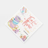Serviette En Papier Thé pour trois, troisième anniversaire de thé (Coin)