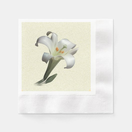 Serviette En Papier The White Lily - (Devant)