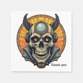 Serviette En Papier The winged skull.  (Devant)