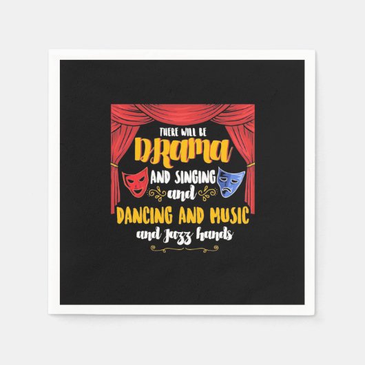 Serviette En Papier Théâtre Il y aura un drame (Devant)