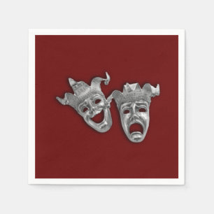 Serviette En Papier Théâtre Masque Comédie et Tragédie