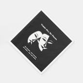Serviette En Papier Théâtre Masque Comédie Tragédie Black White Drame (Coin)