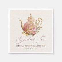 Théière Florale Rose Pâle Vintage Tasse de Thé Mar