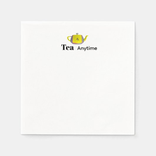 Serviette En Papier Théière Tea Anytime (Devant)