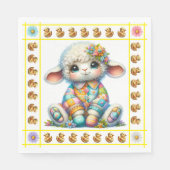 Serviette En Papier Thème Animaux de Bébé - Invitation (Devant)