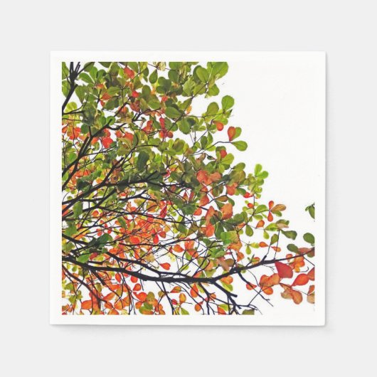 Serviette en papier thème arbre d'automne élégant (Devant)