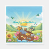 Serviette En Papier Thème Arche de Noah (Devant)