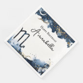 Serviette En Papier Thème Astral Anniversaire Scorpion (Coin)