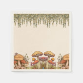 Serviette En Papier Thème Boho Champignons (Devant)