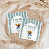 Serviette En Papier Thème Café Espresso Martini Baby shower Bleu Bow