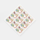 Serviette En Papier Thème Camping Rétro (Coin)
