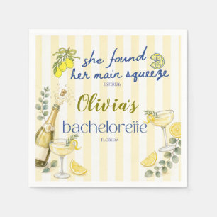 Serviette En Papier thème citron elle a trouvé son petit ami sur mesur