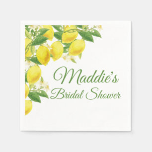 Serviette En Papier Thème citron Napkin personnalisé