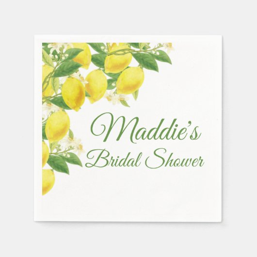 Serviette En Papier Thème citron Napkin personnalisé (Devant)