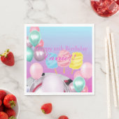 Serviette En Papier Thème Cotton Candy (En situation)