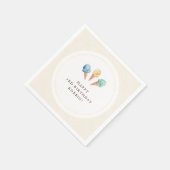 Serviette En Papier Thème Crème de glace Anniversaire (Coin)