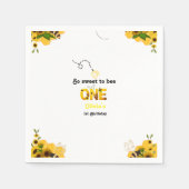 Serviette En Papier Thème d'abeille Bumble Minimalst Premier anniversa (Devant)