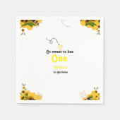 Serviette En Papier Thème d'abeille Bumble moderne Première fête d'ann (Devant)