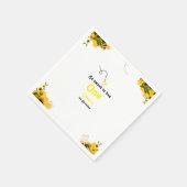 Serviette En Papier Thème d'abeille Bumble moderne Première fête d'ann (Coin)