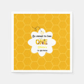 Serviette En Papier Thème d'abeille moderne Bumble Première fête d'ann (Devant)