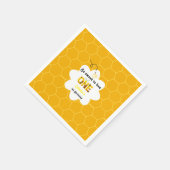 Serviette En Papier Thème d'abeille moderne Bumble Première fête d'ann (Coin)
