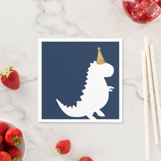 Serviette En Papier Thème d'anniversaire Dinosaur vert baby shower gar (En situation)