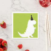 Serviette En Papier Thème d'anniversaire Dinosaur vert baby shower gar (En situation)
