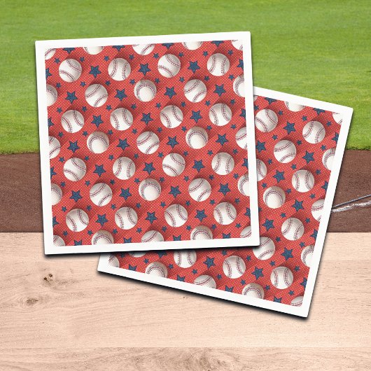 Serviette En Papier Thème de baseball
