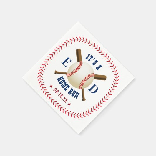 Serviette En Papier Thème de baseball Home Run Mariage (Coin)
