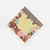 Serviette En Papier Thème de bonbons, chocolat, bleu rose violet (Coin)