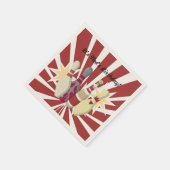 Serviette En Papier Thème de Bowling vintage (Coin)