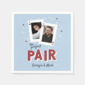 Serviette En Papier Thème de casino pour couples parfaits (Devant)