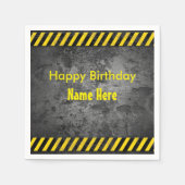 Serviette En Papier Thème de construction (Devant)